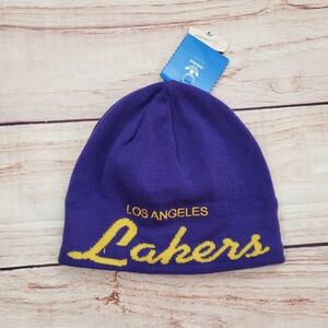 Los Angeles Lakers Hat Cap Beanie One Size Purple NBA Basketball‎ Adidas Mens